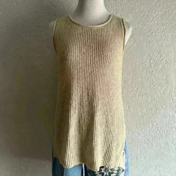 Vintage style neutral open‎ knit sweater top - Picture 7 of 9